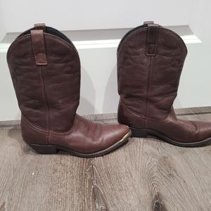 Brown cowboy boots